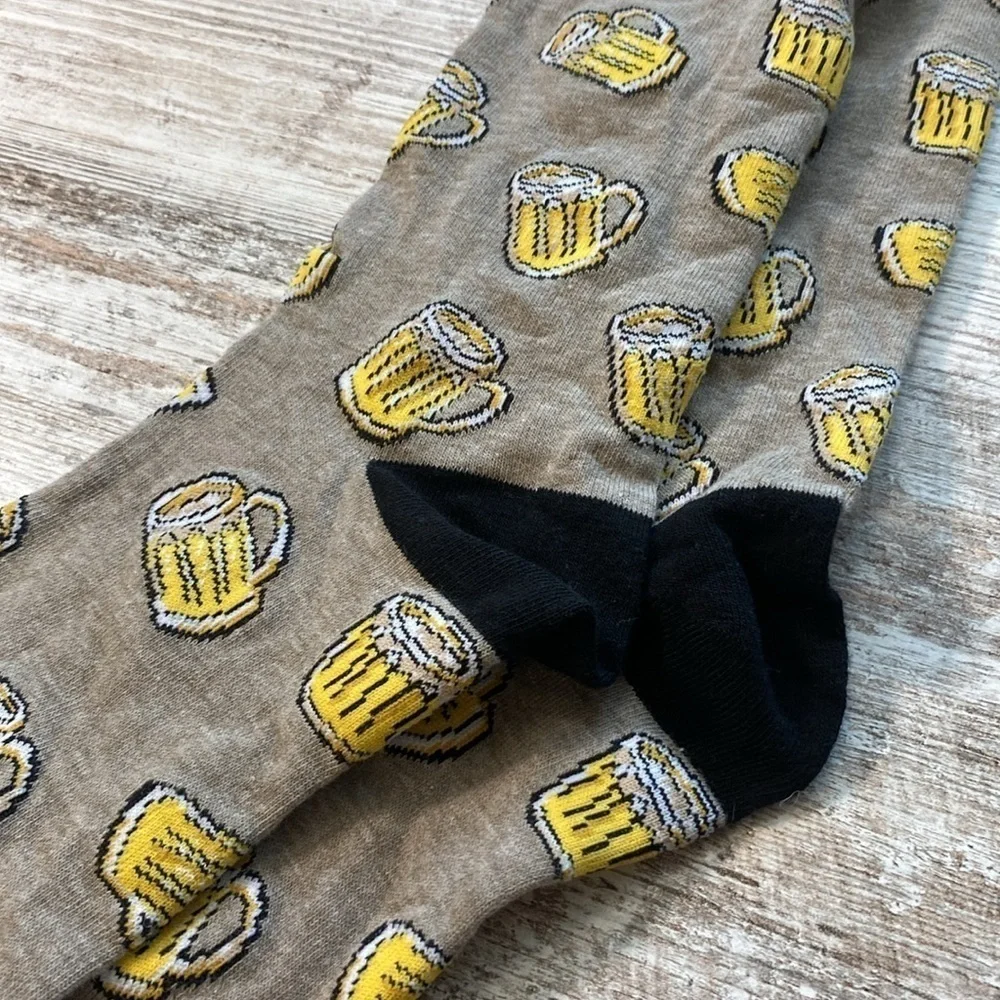 Novelty Beer Socks Size 8-10 Womens Fun Party